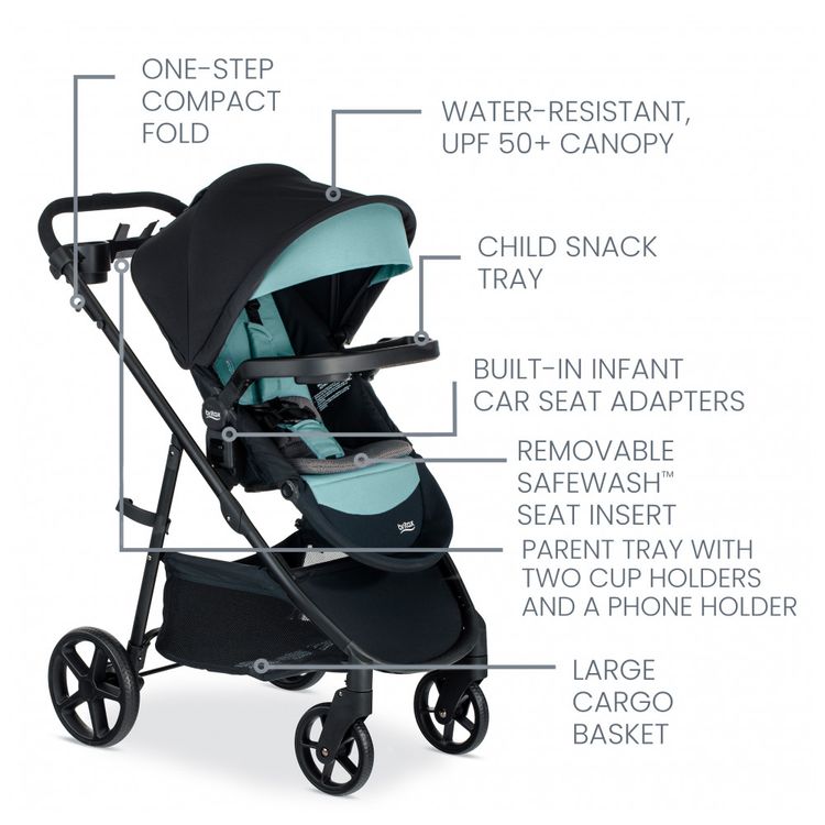 Carrinho-de-Bebe-com-Cadeira-para-Carro-Britax-Willow-Brook-foto-2