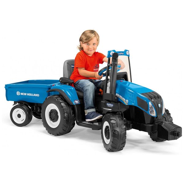 Tror-com-Reboque-Eletrico-Infantil-Peg-Perego-New-Holland-T8-foto-0