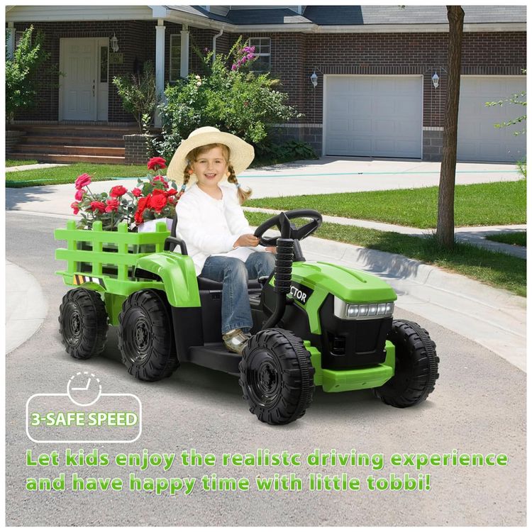 Trator-Eletrico-Infantil-com-Reboque-e-Motores-Duplos-de-35W-foto-1