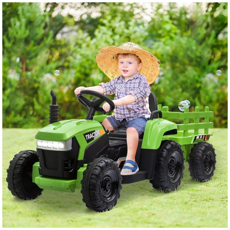 Trator-Eletrico-Infantil-com-Reboque-e-Motores-Duplos-de-35W-foto-2