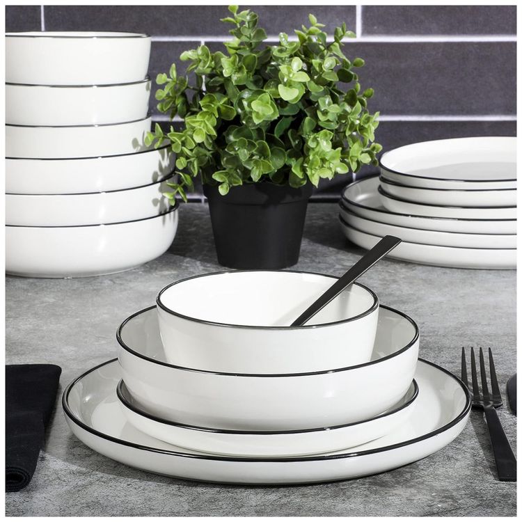Aparelho-de-Jantar-com-16-Pecas-em-Porcelana-Borda-Preta-foto-2