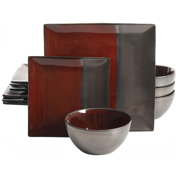 Aparelho-de-Jantar-com-12-Pecas-em-Ceramica-e-Esmalte-foto-0