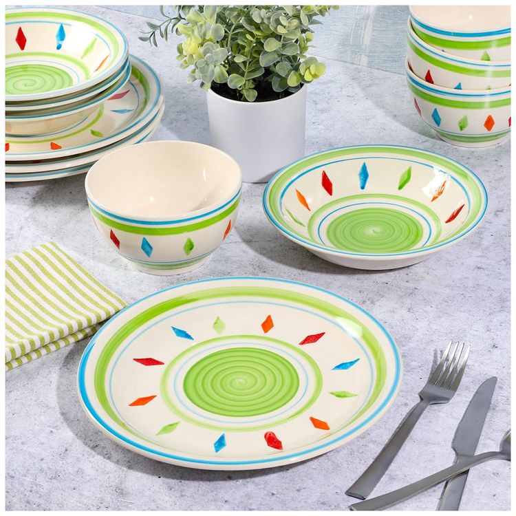 Aparelho-de-Jantar-com-12-Pecas-em-Ceramica-Pintadas-a-Mao-foto-4