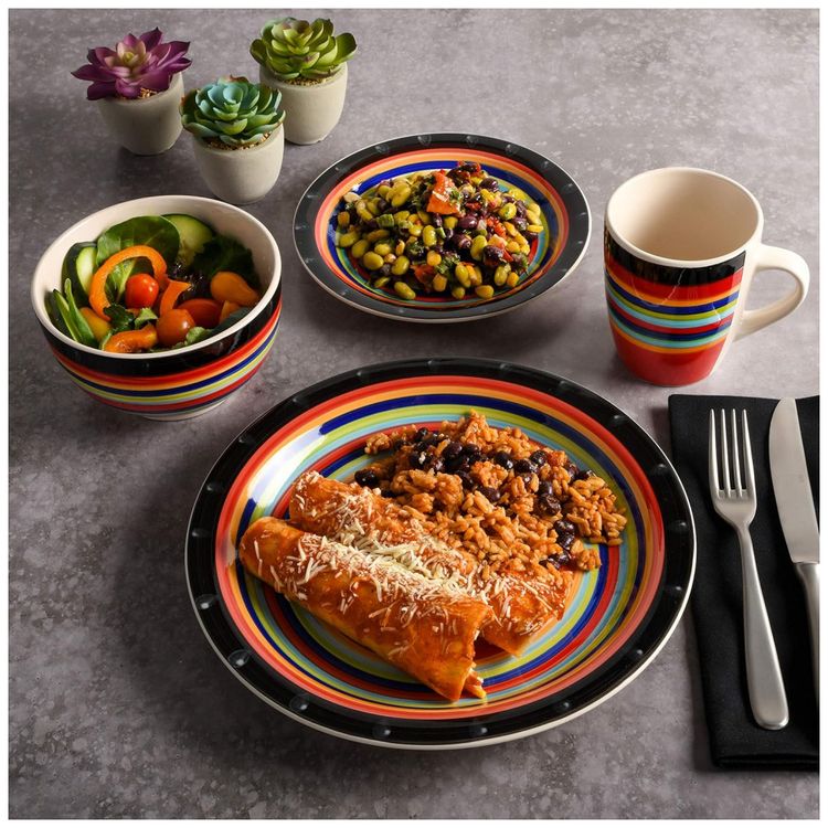 Aparelho-de-Jantar-com-16-Pecas-em-Ceramica-Pintado-a-Mao-foto-4