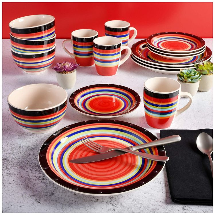 Aparelho-de-Jantar-com-16-Pecas-em-Ceramica-Pintado-a-Mao-foto-5