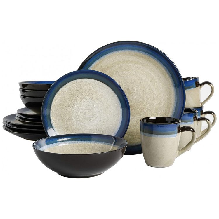 Aparelho-de-Jantar-com-16-Pecas-em-Ceramica-e-Esmalte-foto-0