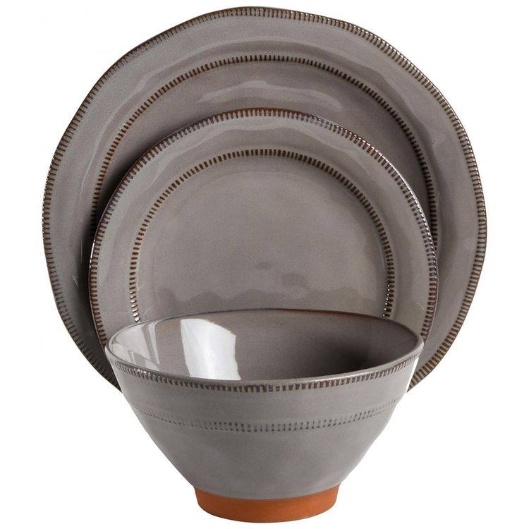Aparelho-de-Jantar-com-12-Pecas-em-Ceramica-e-Esmalte-foto-1
