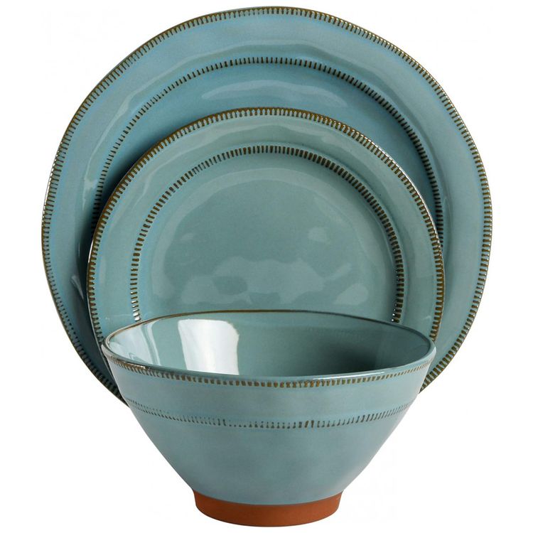 Aparelho-de-Jantar-com-12-Pecas-em-Ceramica-e-Esmalte-foto-1