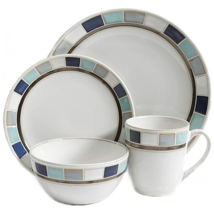 Aparelho-de-Jantar-com-16-Pecas-em-Ceramica-e-Esmalte-foto-1