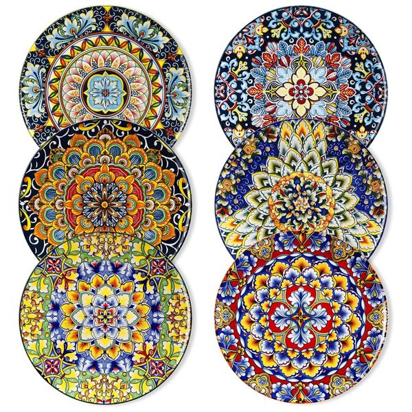Conjunto-de-Pratos-de-Sobremesa-em-Ceramica-no-Estilo-foto-0