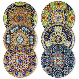 Conjunto-de-Pratos-Raso-em-Ceramica-no-Estilo-Boemio-6-UN-foto-0