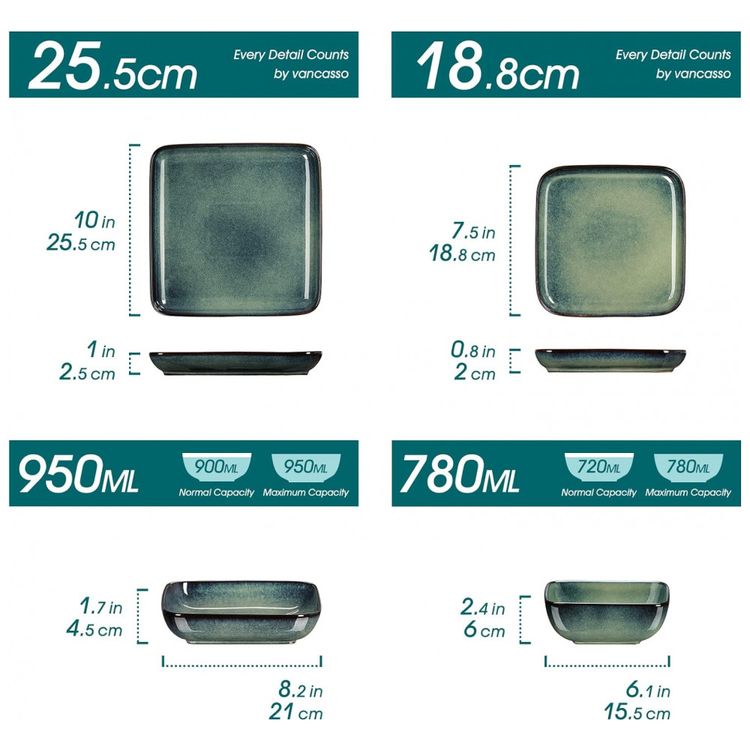Aparelho-de-Jantar-com-16-Pecas-Quadradas-de-Ceramica-em-foto-1