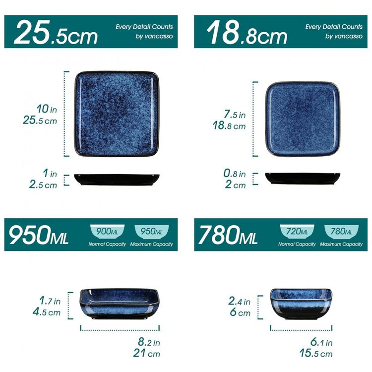 Aparelho-de-Jantar-com-16-Pecas-Quadradas-de-Ceramica-em-foto-1