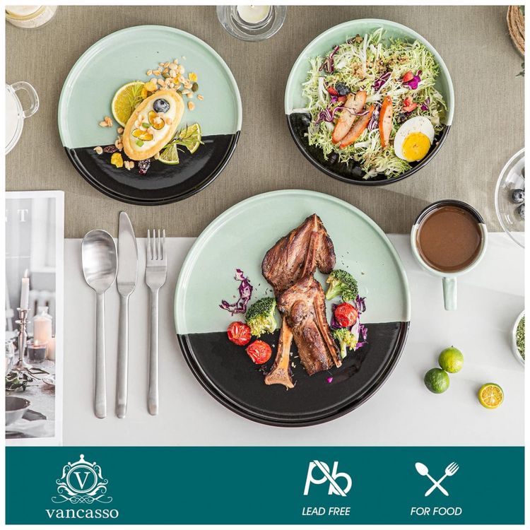 Aparelho-de-Jantar-com-16-Pecas-em-Ceramica-Incluindo-Pratos-foto-2