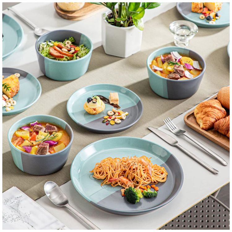 Aparelho-de-Jantar-com-12-Pecas-em-Ceramica-Incluindo-Pratos-foto-4