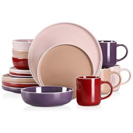 Aparelho-de-Jantar-com-16-Pecas-em-Ceramica-com-Esmalte-de-foto-0