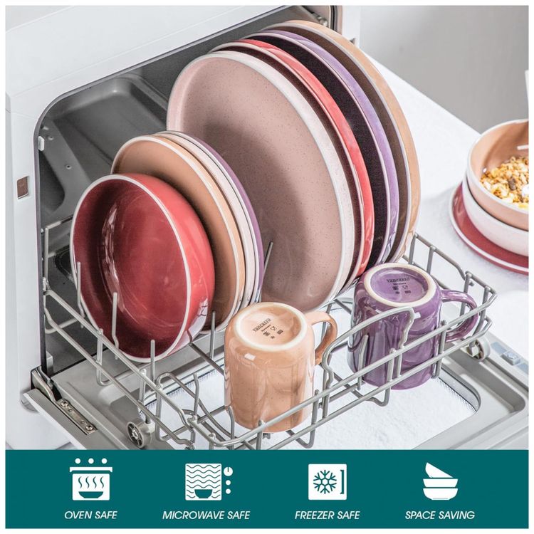 Aparelho-de-Jantar-com-16-Pecas-em-Ceramica-com-Esmalte-de-foto-3