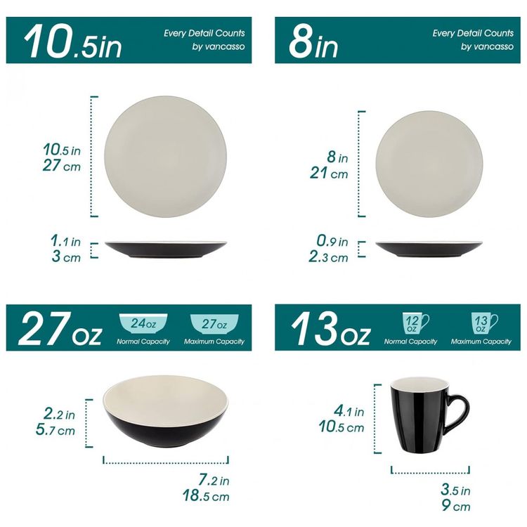 Aparelho-de-Jantar-com-16-Pecas-em-Ceramica-Incluindo-Pratos-foto-1