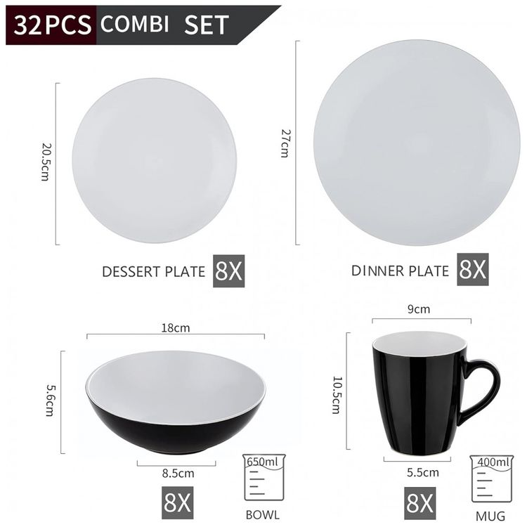 Aparelho-de-Jantar-com-16-Pecas-em-Ceramica-Incluindo-Pratos-foto-1