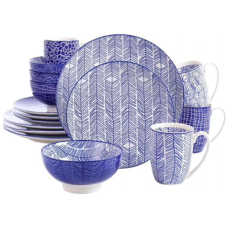 Aparelho-de-Jantar-com-16-Pecas-em-Porcelana-Incluindo-foto-0