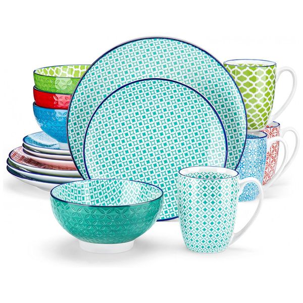 Aparelho-de-Jantar-com-16-Pecas-em-Porcelana-Incluindo-foto-0