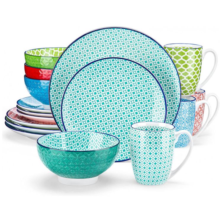 Aparelho-de-Jantar-com-16-Pecas-em-Porcelana-Incluindo-foto-0
