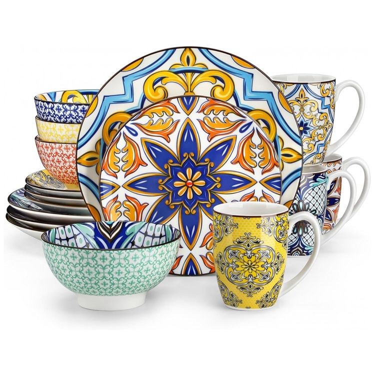 Aparelho-de-Jantar-com-16-Pecas-em-Porcelana-Incluindo-foto-0