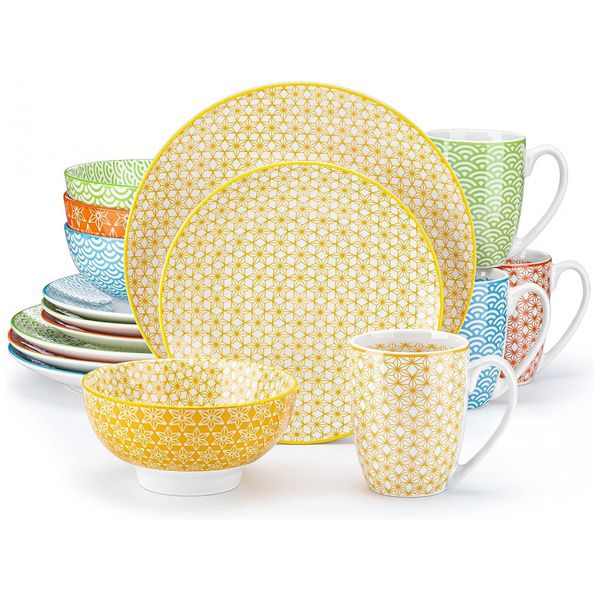 Aparelho-de-Jantar-com-16-Pecas-em-Porcelana-Incluindo-foto-0