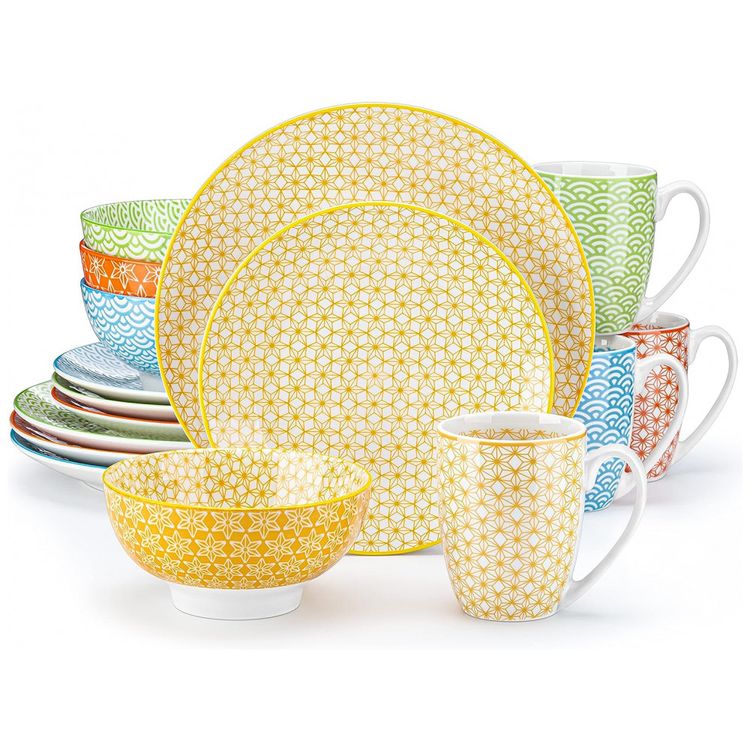 Aparelho-de-Jantar-com-16-Pecas-em-Porcelana-Incluindo-foto-0