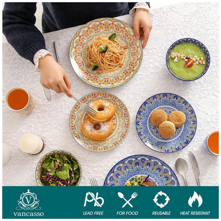 Aparelho-de-Jantar-com-16-Pecas-em-Porcelana-Incluindo-foto-2