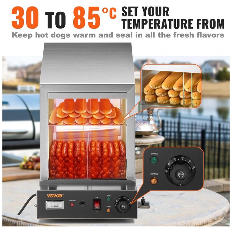 Maquina-de-Hot-Dog-a-Vapor-36-L-ate-200-Salsichas-por-Vez-foto-2