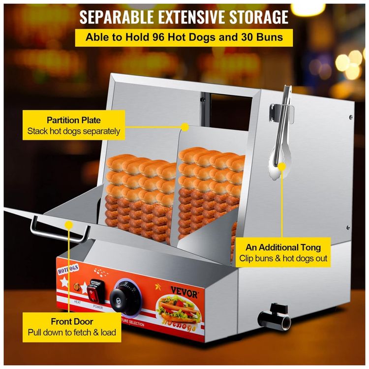 Maquina-para-Hot-Dog-a-Vapor-ate-96-Salsichas-e-30-Paes-por-foto-2
