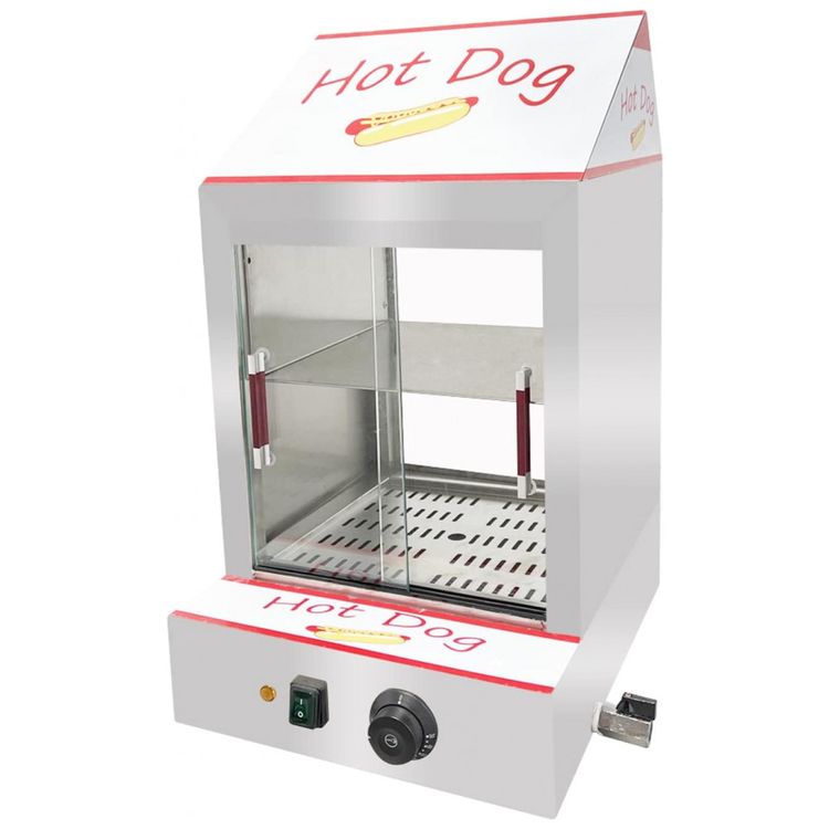 Maquina-de-Hot-Dog-a-Vapor-Profissional-em-Aco-Inoxidavel-e-foto-2