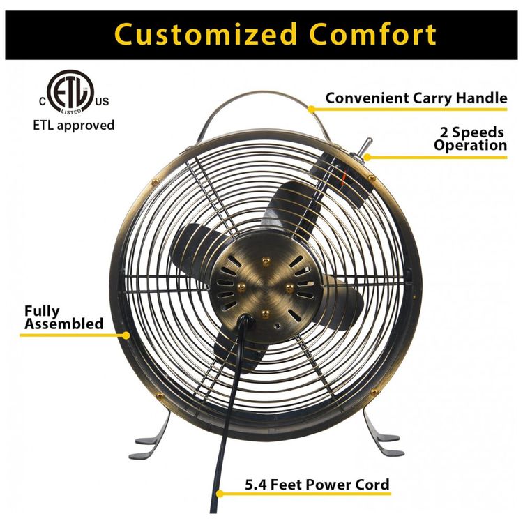 Ventilador-de-Mesa-Portatil-Retro-com-2-Velocidades-foto-2