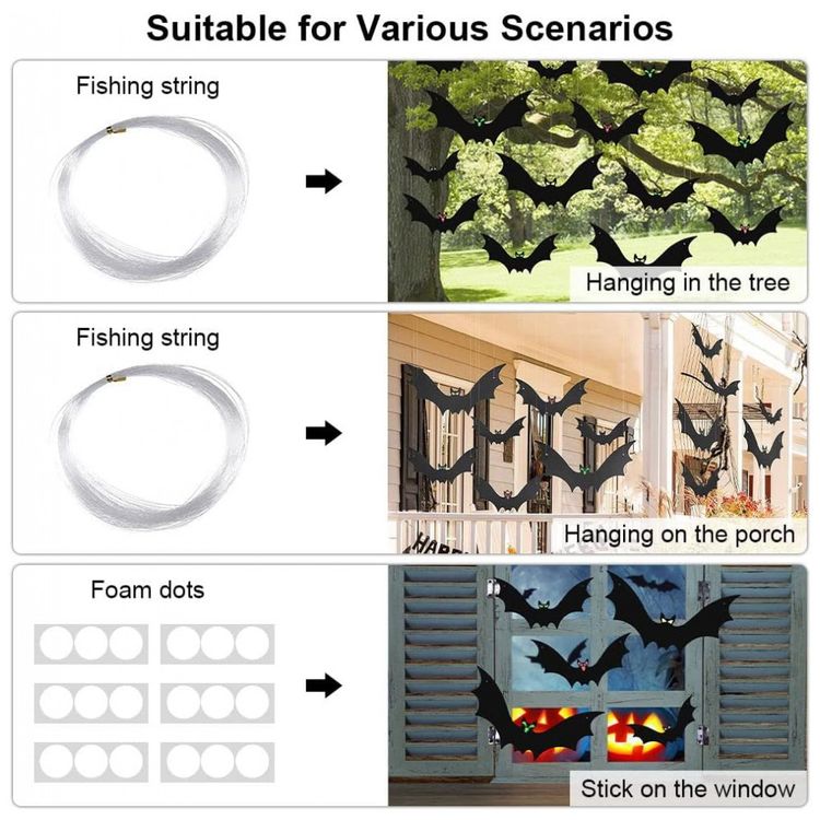 Kit-de-Decoracao-para-Halloween-com-18-Morcegos-de-Plastico-foto-3