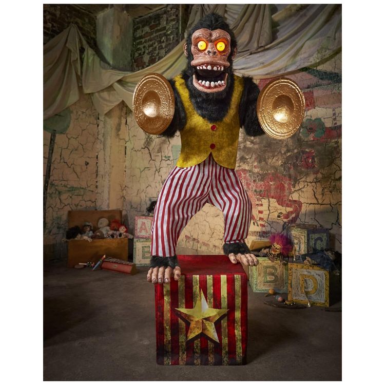 Macaco-Sombrio-Animatronico-com-Luzes-e-Sons-para-Decoracao-foto-2
