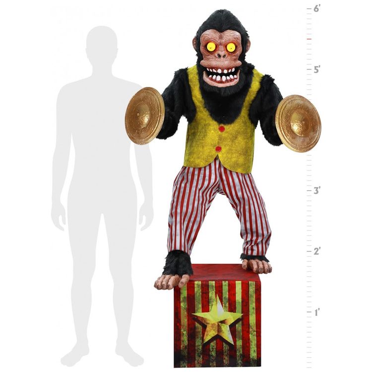 Macaco-Sombrio-Animatronico-com-Luzes-e-Sons-para-Decoracao-foto-3