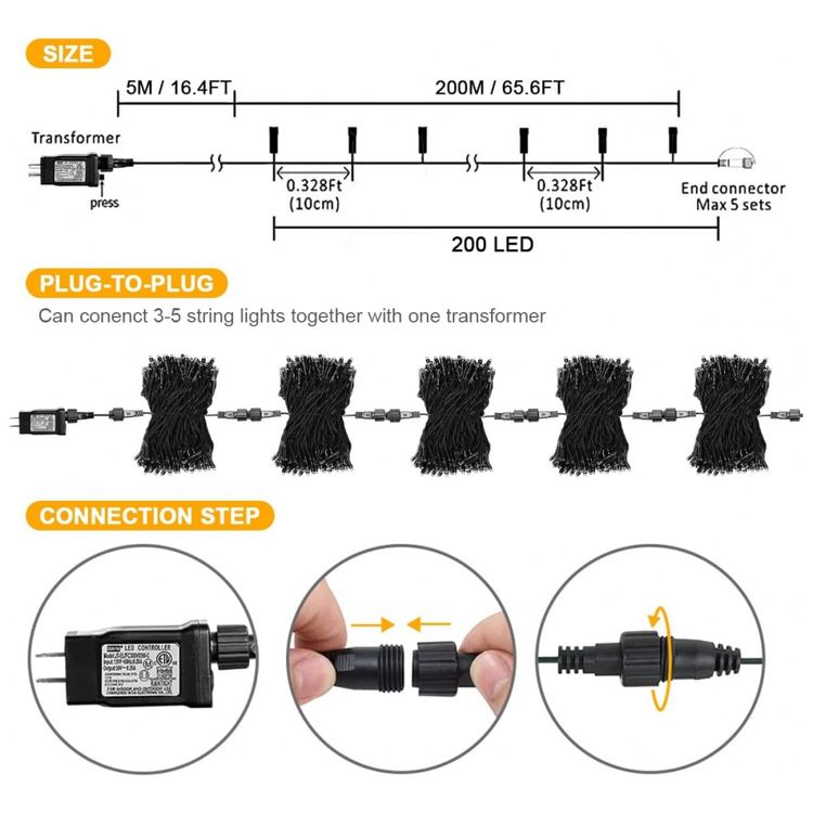 Pisca-Pisca-200-LED-20-Metros-a-Prova-dAgua-com-8-Modos-para-foto-1