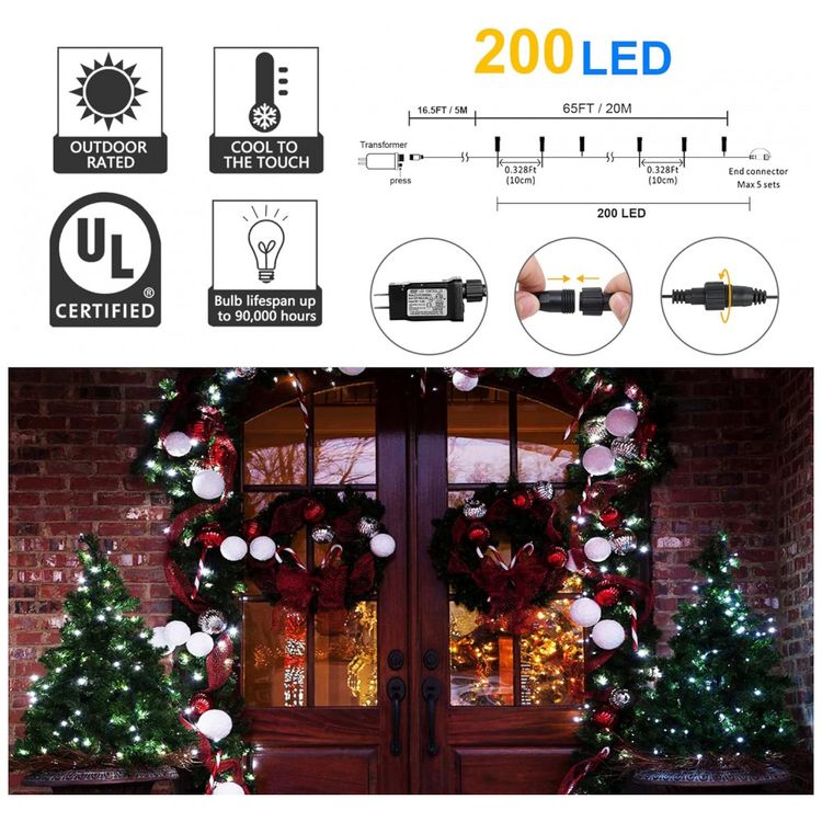 Pisca-Pisca-200-LED-20-Metros-a-Prova-dAgua-com-8-Modos-para-foto-1
