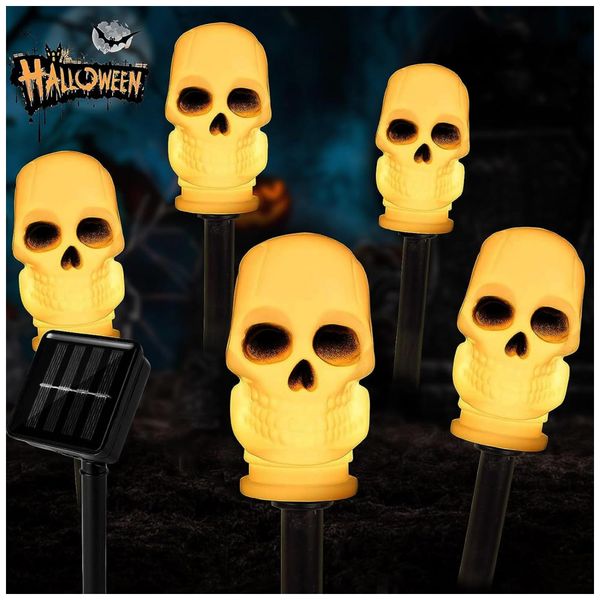 Kit-de-Estacas-Decorativas-Solar-com-5-Caveiras-3D-Iluminado-foto-0