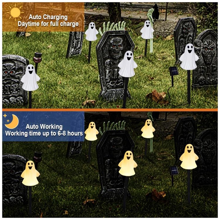 Kit-de-Estacas-Decorativas-Solar-com-5-Fantasmas-3D-foto-2