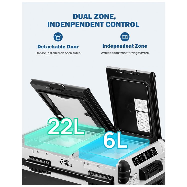Geladeira-Portatil-39L-com-Modo-Sorvete-e-Zona-Dupla-12V-foto-2