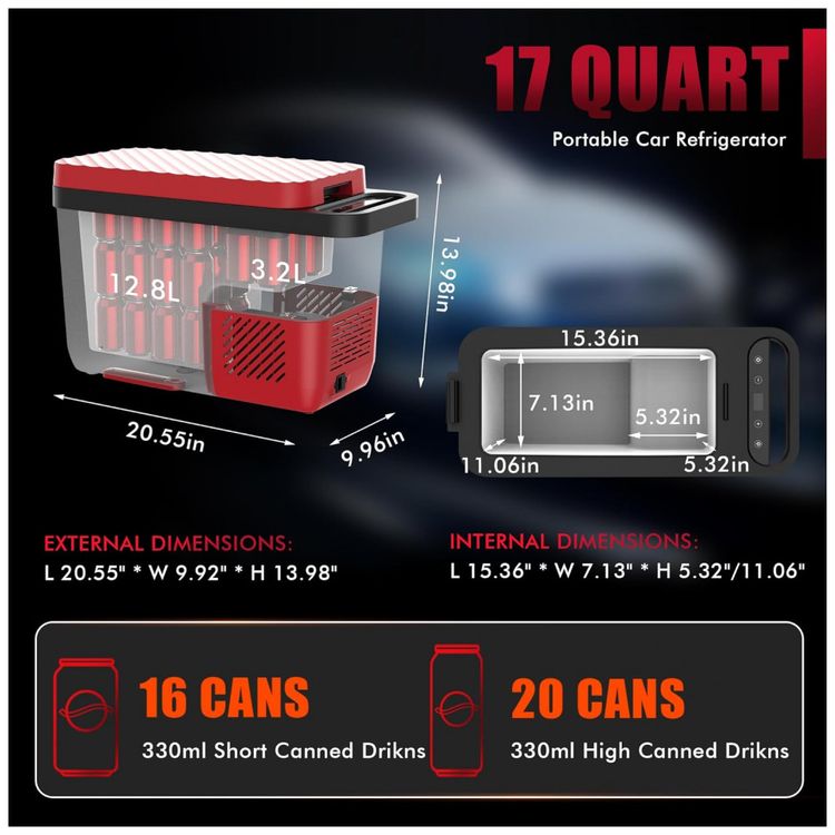 Geladeira-Portatil-16L-para-Carros-12-24-V-DC-e-100-240-V-foto-1
