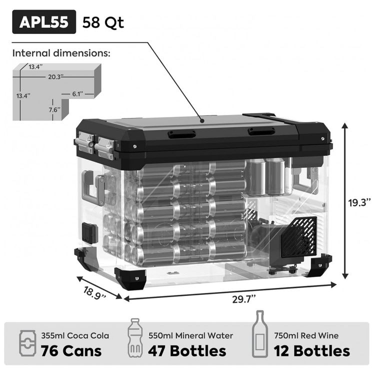Geladeira-Portatil-55L-com-Compressor-SECOP-DC-12-24V-AC-foto-4