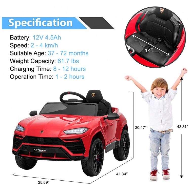 Carro-Eletrico-Infantil-a-Bateria-12V-Recarregavel-com-foto-5