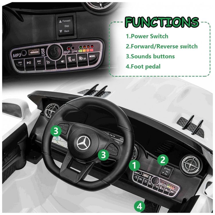 Carro-Eletrico-Infantil-Mercedes-Benz-a-Bateria-12V-Motor-foto-2