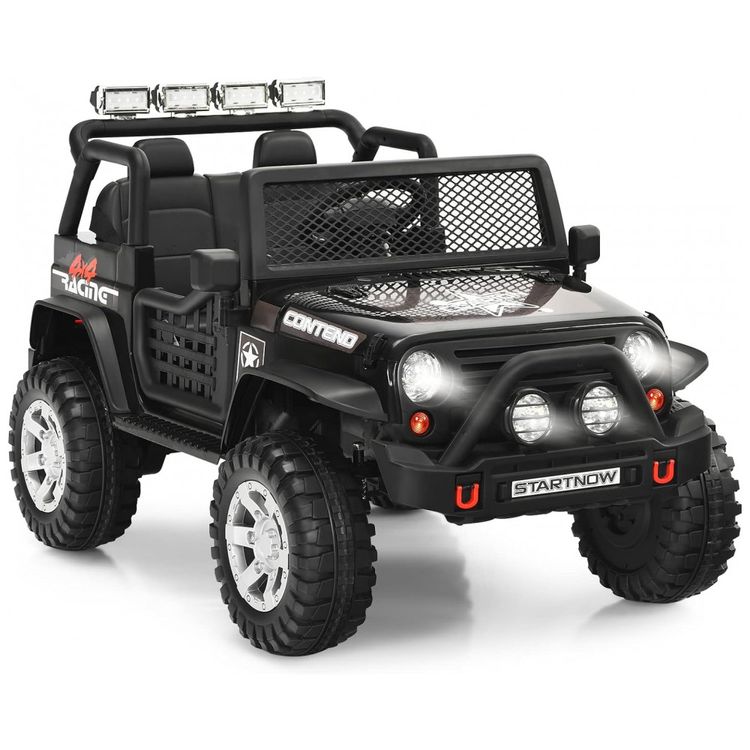 Carro-Eletrico-Infantil-a-Bateria-12V-com-Luzes-LED-Buzina.-foto-0