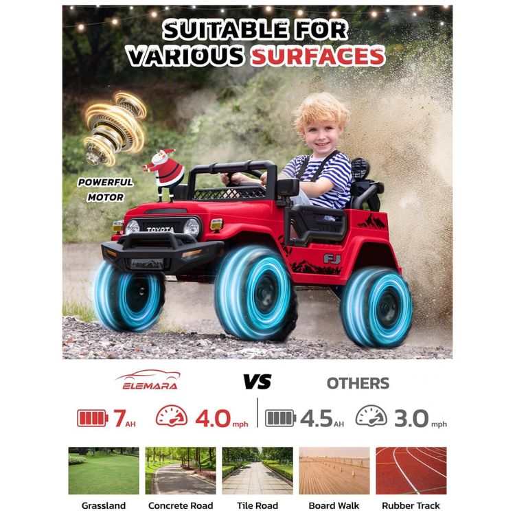 Carro-Eletrico-Infantil-Toyota-FJ40-a-Bateria-12V-com-Luzes-foto-1