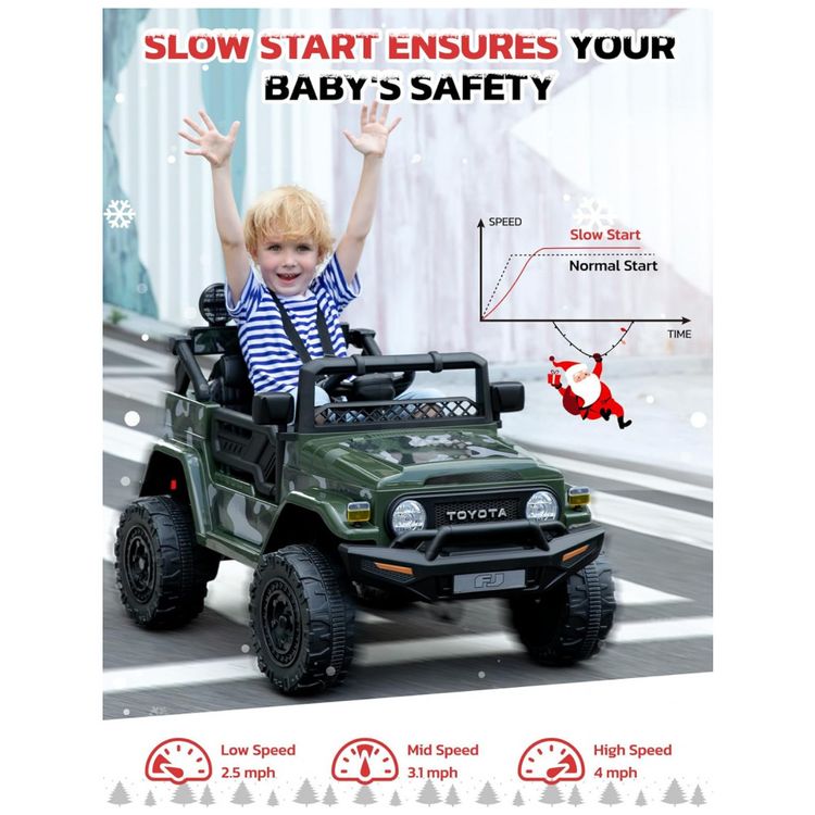 Carro-Eletrico-Infantil-Toyota-FJ40-a-Bateria-12V-com-Luzes-foto-2
