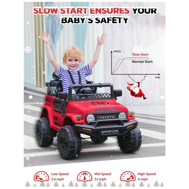 Carro-Eletrico-Infantil-Toyota-FJ40-a-Bateria-12V-com-Luzes-foto-2
